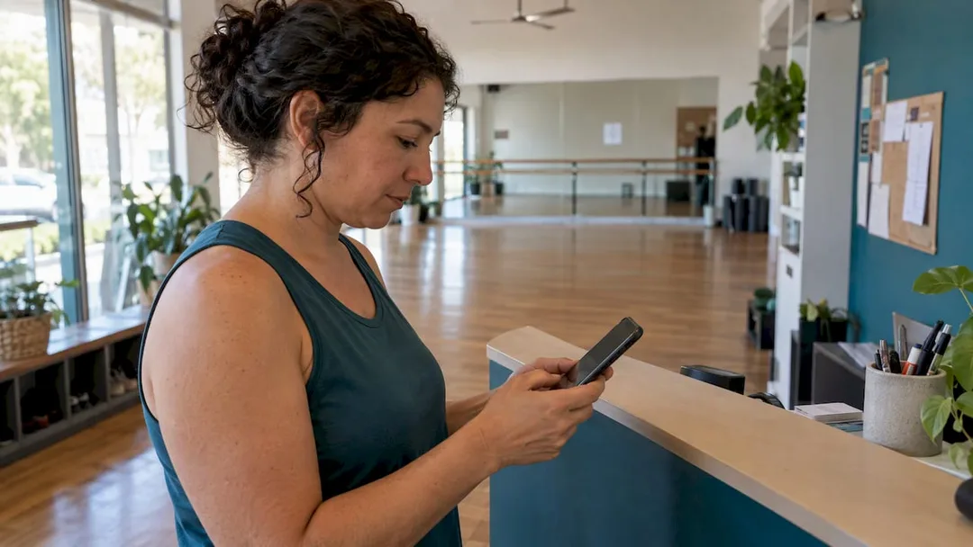 Studio owner testing Instagram booking link