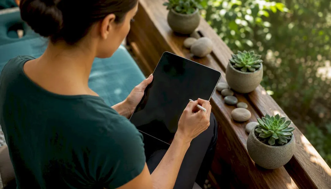 Therapist preparing digital intake form