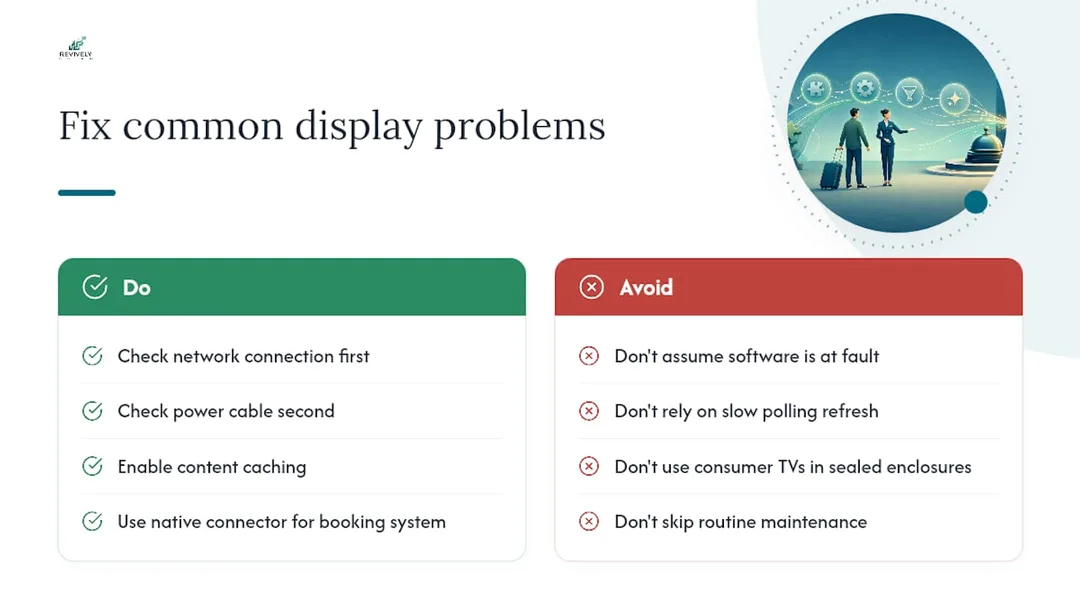 Common display problems and how to fix them fast - overview diagram
