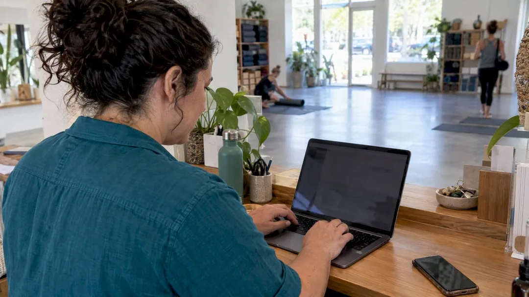 Studio owner exporting booking records